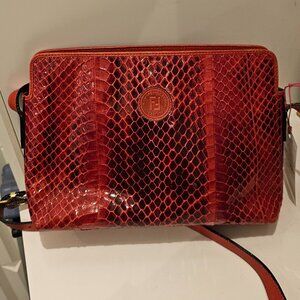 Red Vintage Fendi Crossbody Bag